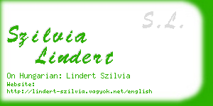 szilvia lindert business card